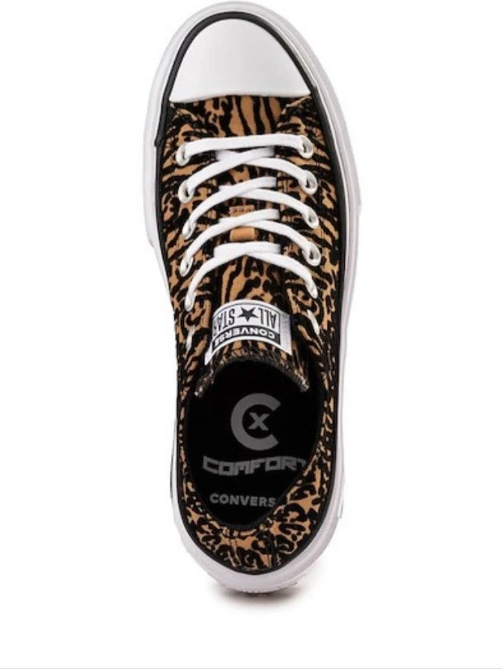 Converse All Stars  Leopard Print Double Stack Platform Low Top  Sneaker UNISEX - Picture 3 of 11